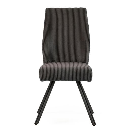 Dark gray fabric and metal chair, 59 x 53 x 98 cm | Anibal