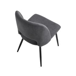 Sedia in tessuto e metallo grigio e nero, 58 x 50 x 86 cm | Venere