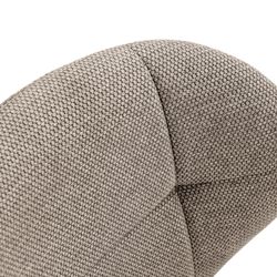 Fabric and metal chair in brown, 50 x 58 x 83 cm | Maori