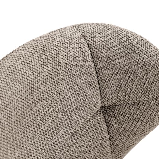 Fabric and metal chair in brown, 50 x 58 x 83 cm | Maori