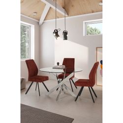 Chaise en tissu et métal avec toit en tuiles, 59 x 53 x 98 cm | Anibal