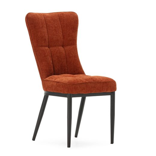 Silla de tejido y metal en terracota, 49 x 63 x 98 cm | Damon