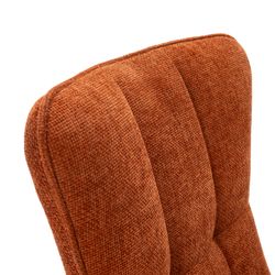 Stuhl aus terrakottafarbenem Stoff und Metall, 49 x 63 x 98 cm | Damon