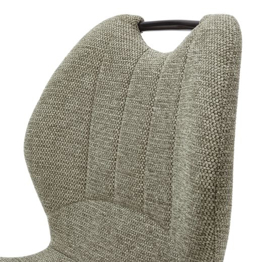 Krzesło z tkaniny i metalu w kolorze zielonym, 48 x 58 x 86 cm | Muli