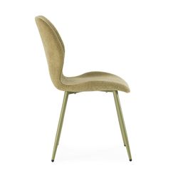 Cadeira de tecido e metal na cor verde, 49 x 58 x 86 cm | Ansu