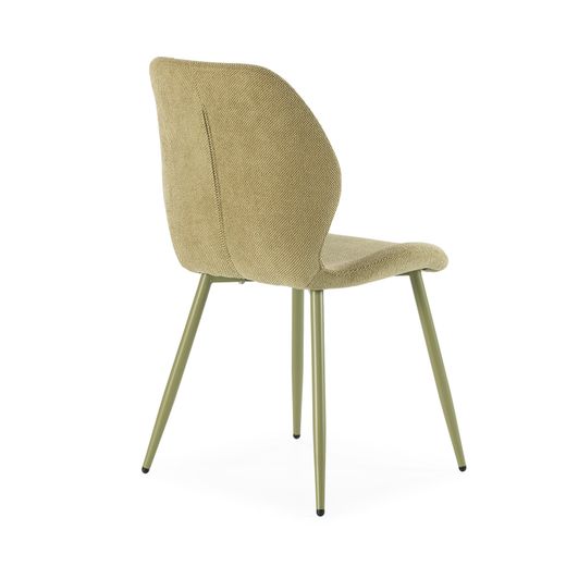 Cadeira de tecido e metal na cor verde, 49 x 58 x 86 cm | Ansu