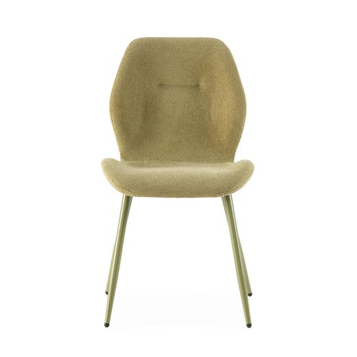 Cadeira de tecido e metal na cor verde, 49 x 58 x 86 cm | Ansu