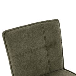 Fabric and metal chair in green, 49.5 x 60 x 84 cm | Vesta