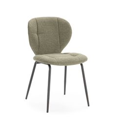 Fabric and metal chair in green, 50 x 58 x 83 cm | Maori