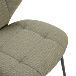 Fabric and metal chair in green, 50 x 58 x 83 cm | Maori