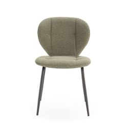 Fabric and metal chair in green, 50 x 58 x 83 cm | Maori