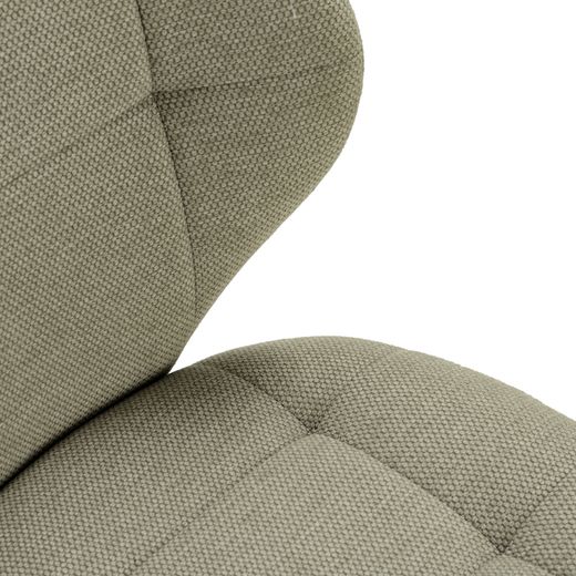 Fabric and metal chair in green, 50 x 58 x 83 cm | Maori