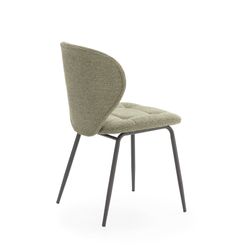 Fabric and metal chair in green, 50 x 58 x 83 cm | Maori