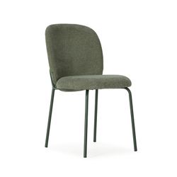 Fabric and metal chair in green, 51 x 60 x 85 cm | Daia