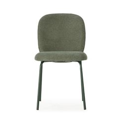 Fabric and metal chair in green, 51 x 60 x 85 cm | Daia