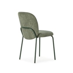 Fabric and metal chair in green, 51 x 60 x 85 cm | Daia