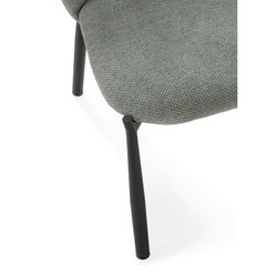 Fabric and metal chair in green, 52 x 58 x 80 cm | Ginny