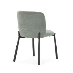 Fabric and metal chair in green, 52 x 58 x 80 cm | Ginny
