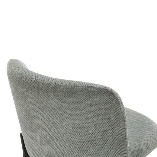 Fabric and metal chair in green, 52 x 58 x 80 cm | Ginny