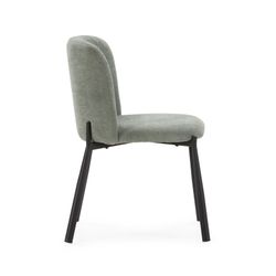 Fabric and metal chair in green, 52 x 58 x 80 cm | Ginny