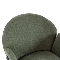 Fabric and metal chair in green, 65 x 61 x 84 cm | Aslin