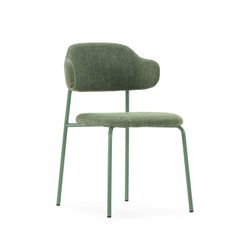 Cadeira em tecido e metal na cor verde-oliva, 51 x 53 x 78 cm | Adriel