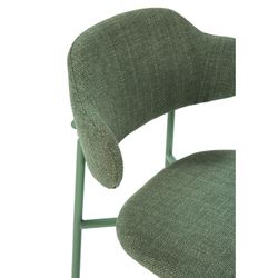 Cadeira em tecido e metal na cor verde-oliva, 51 x 53 x 78 cm | Adriel