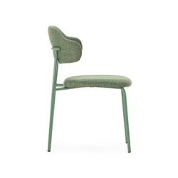 Cadeira em tecido e metal na cor verde-oliva, 51 x 53 x 78 cm | Adriel
