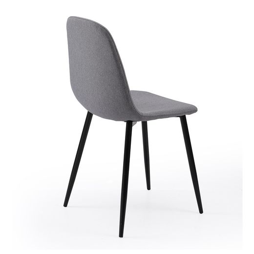 Grey/black fabric and metal chair, 44.5 x 54.5 x 84 cm | Hall
