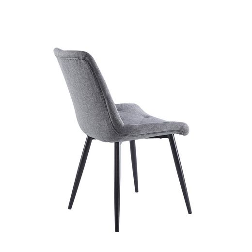 Grå/svart tyg och metall stol, 53 x 61 x 85 cm | Marlene