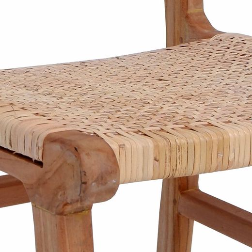 Krzesło z naturalnego drewna tekowego, 42 x 56 x 88 cm | Parma