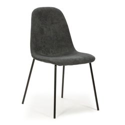Gray fabric chair and metal legs, 45 x 54 x 45/85 cm
