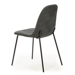 Gray fabric chair and metal legs, 45 x 54 x 45/85 cm