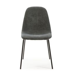 Gray fabric chair and metal legs, 45 x 54 x 45/85 cm