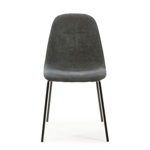 Gray fabric chair and metal legs, 45 x 54 x 45/85 cm
