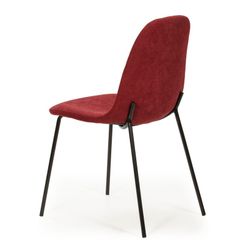 Red fabric chair and metal legs, 45 x 54 x 45/85 cm