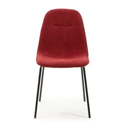 Red fabric chair and metal legs, 45 x 54 x 45/85 cm