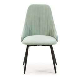 Stol i tyg och metall i grönt och svart, 50 x 54 x 90 cm | Elma