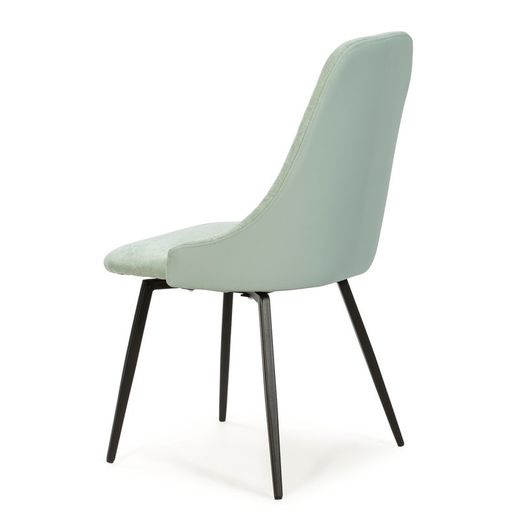 Stol i tyg och metall i grönt och svart, 50 x 54 x 90 cm | Elma