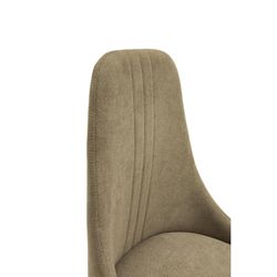 Fabric and metal chair in beige and natural, 50 x 57 x 91 cm | seoul