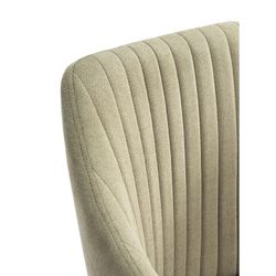 Fabric and metal chair in khaki and black, 55 x 57 x 88 cm | Nadi