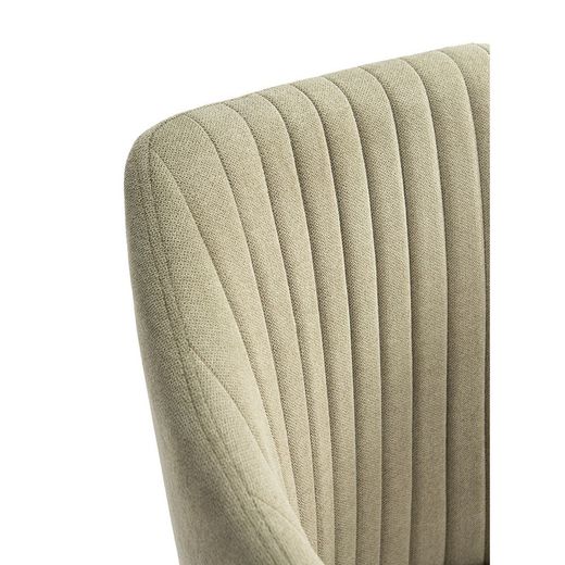 Fabric and metal chair in khaki and black, 55 x 57 x 88 cm | Nadi