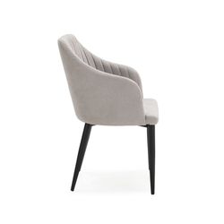 Chaise en tissu et métal gris et noir, 56 x 57 x 88 cm | Nadi