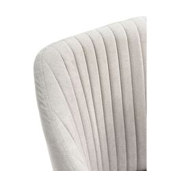 Chaise en tissu et métal gris et noir, 56 x 57 x 88 cm | Nadi