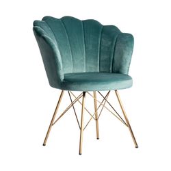 Mazia Turquoise Velvet Chair, 67x71x84cm