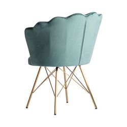 Mazia Turquoise Velvet Chair, 67x71x84cm