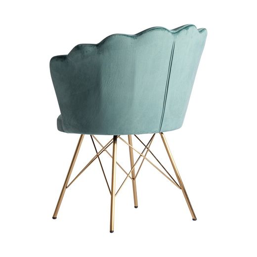 Mazia Turquoise Velvet Chair, 67x71x84cm