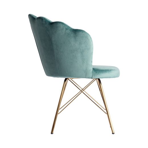 Mazia Turquoise Velvet Chair, 67x71x84cm