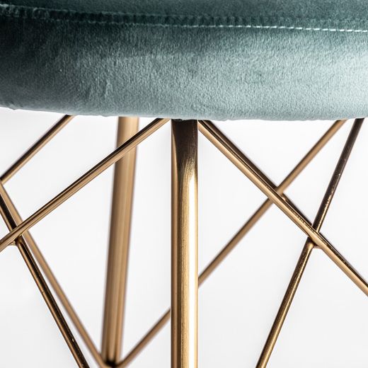 Mazia Turquoise Velvet Chair, 67x71x84cm