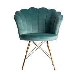 Mazia Turquoise Velvet Chair, 67x71x84cm